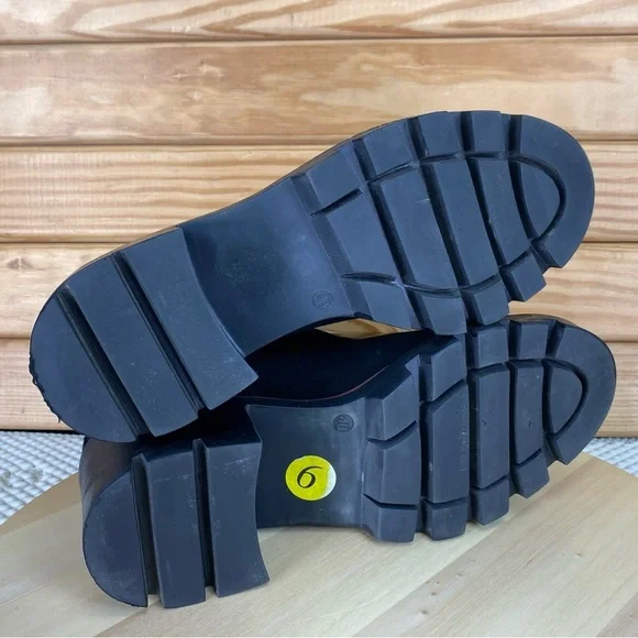 Antonio de Faria Boots Women's 9 US Black Suede Leather Chelsea Platform Chunky - Picture 6 of 11